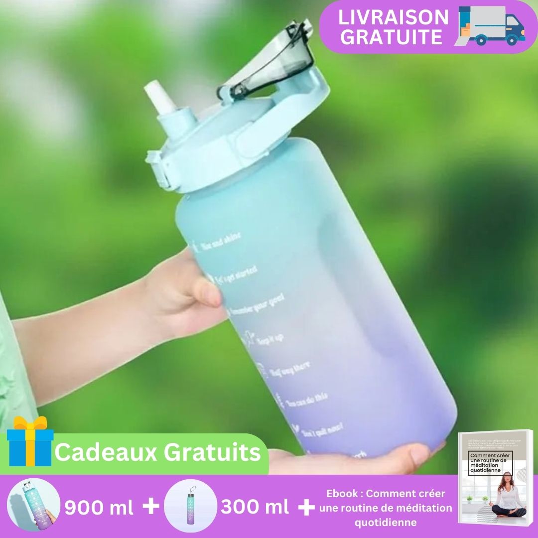 Ensemble 3pcs gourdes sport | Aqua Boost™ - Fitness Chez Moi