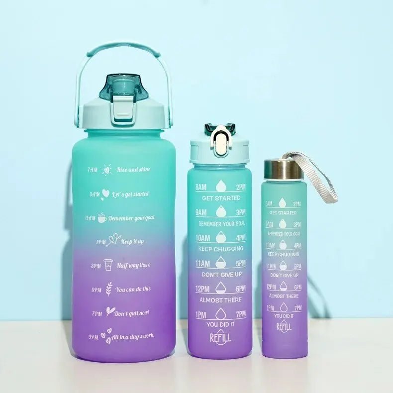 Ensemble 3pcs gourdes sport | FitHydratation Boost™ - Fitness Chez Moi